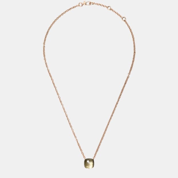 Pendentif Nudo Or Prasiolite 4.6ct