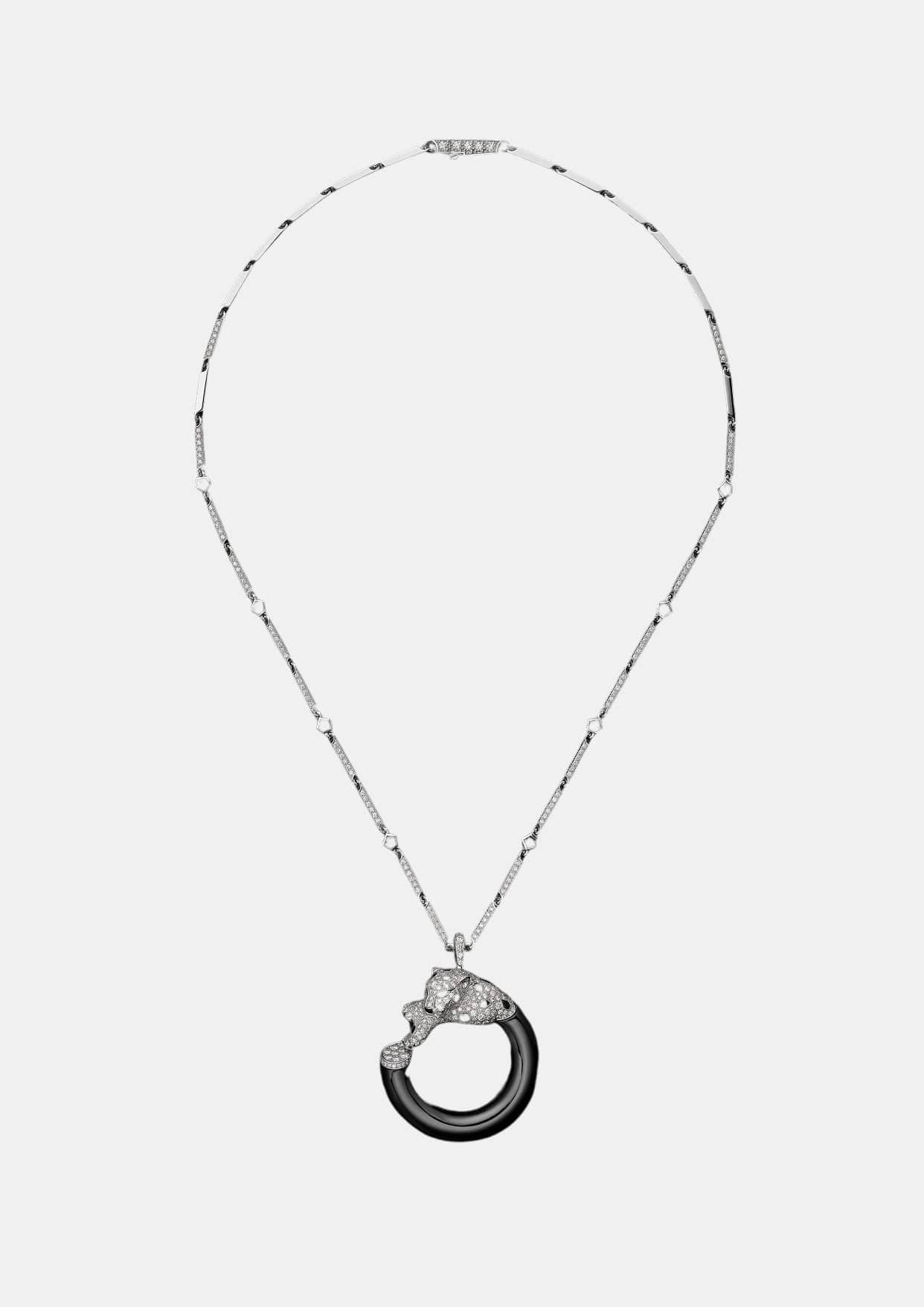 Collier Panthère Or blanc Diamant