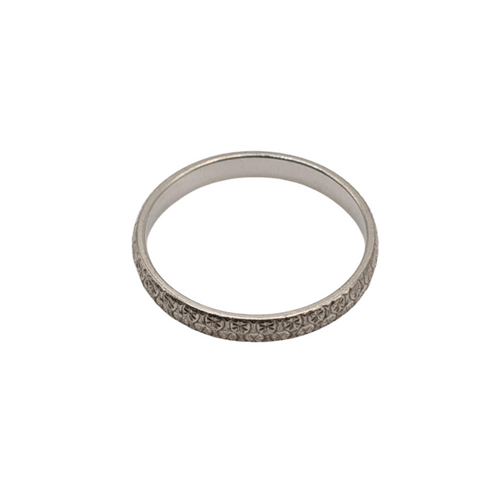 Bague 52 Alliance or blanc 18 carats 58 Facettes