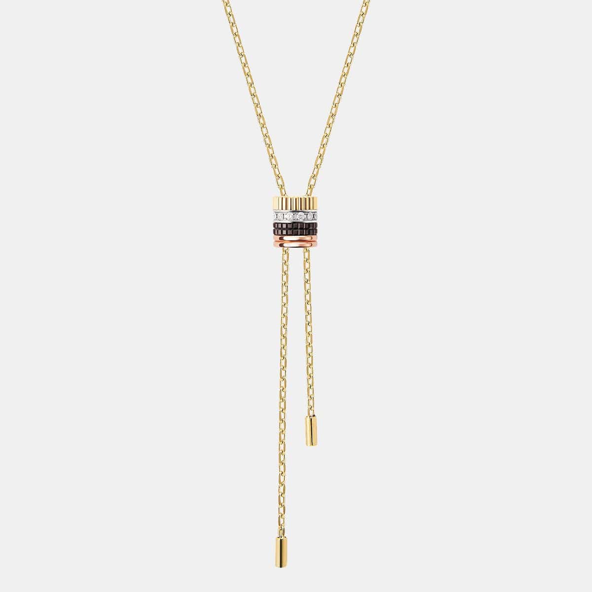 Collier Quatre Or Diamant 0.27ct