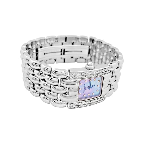 Montre Chaumet Khésis - Montre en acier, diamants et nacre 58 Facettes 35157