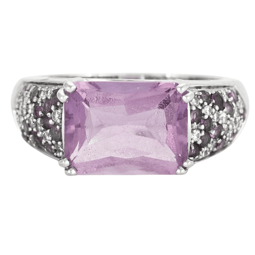 Bague 55 Mauboussin - Ma princesse d'amour - or gris et améthystes 58 Facettes DV0599-2