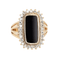 Bracelet Bague Diamant Onyx Vintage Or Jaune 58 Facettes