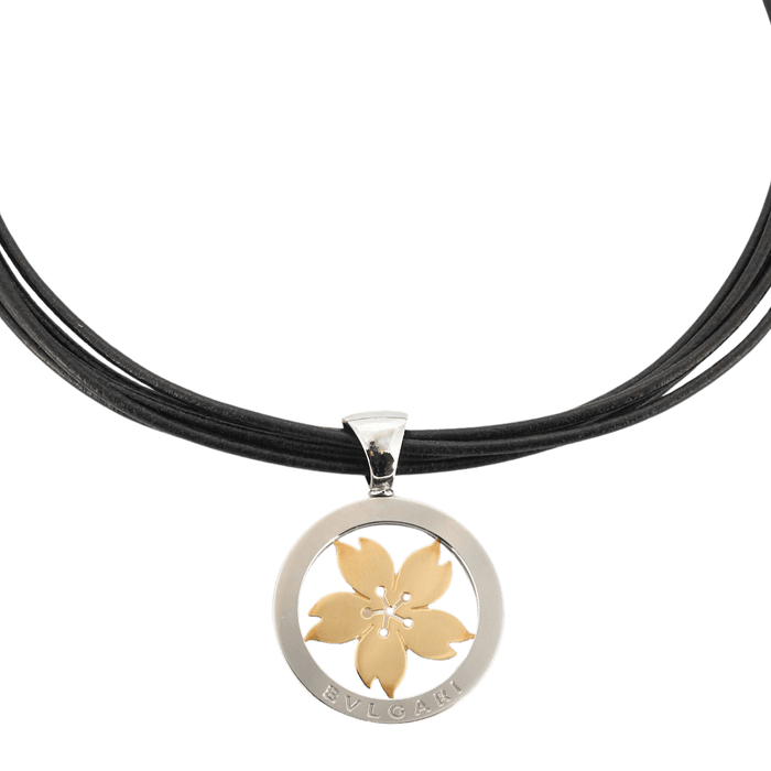 Collier BULGARI - TONDO - Collier  pendentif "Sakura en or jaune et acier 58 Facettes DDV6299-1