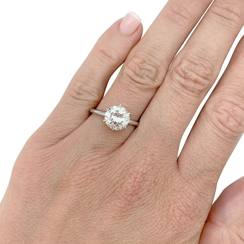 Bague 53 Solitaire - Bague en platine 950 avec diamant 2,23 ct 58 Facettes 31441