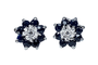 Boucles d'oreilles Boucles d’oreilles or blanc saphirs et diamants 58 Facettes AB363