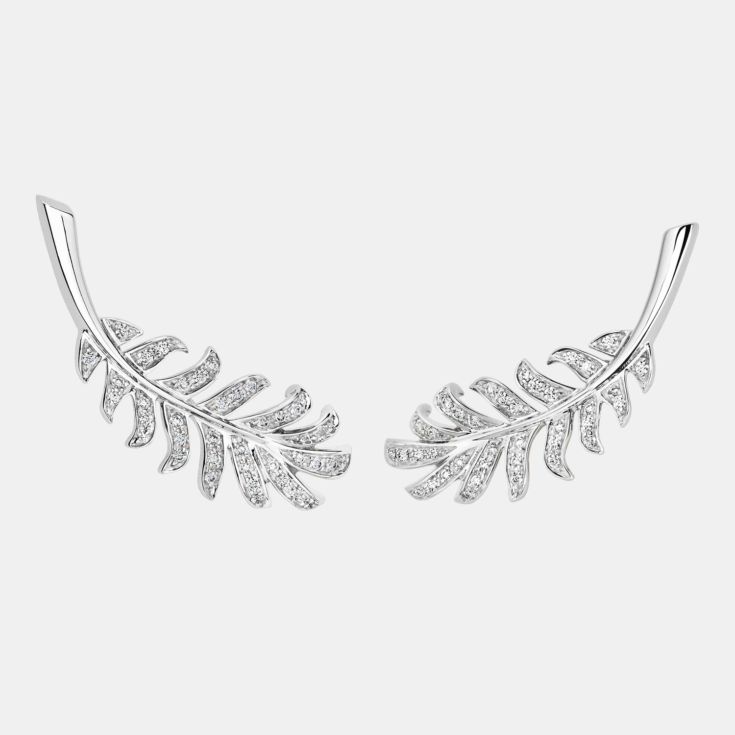 Boucles d'oreilles Plume de CHANEL Or blanc Diamant