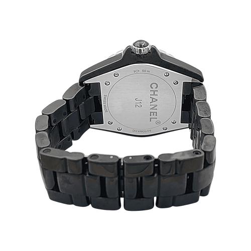 Montre Chanel J12 - Montre en céramique noire avec diamants 58 Facettes 34270