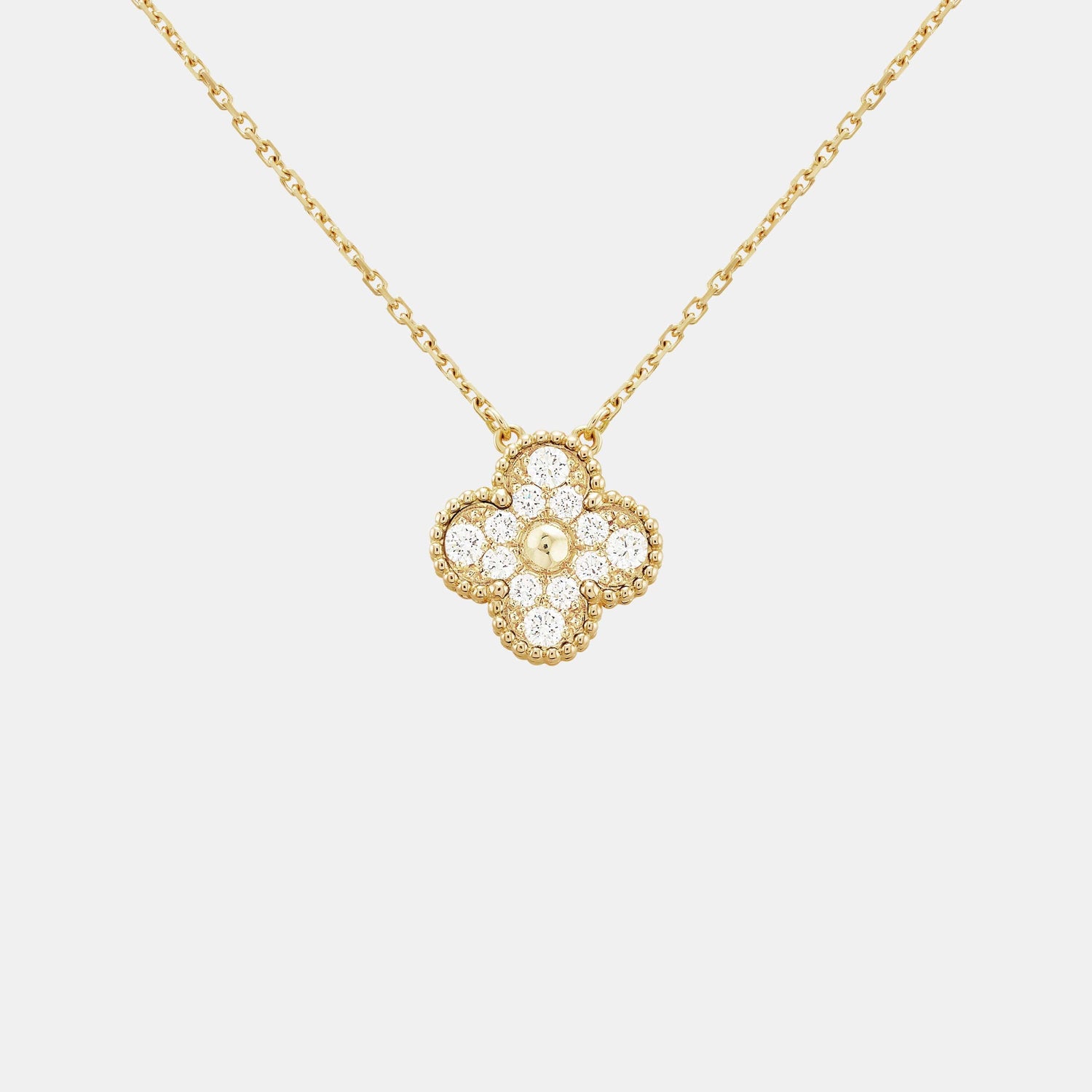 Pendentif Vintage Alhambra Or jaune Diamant 0.48ct