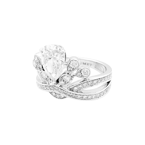 Bague 48 Chaumet Joséphine Aigrette Impériale - Bague en platine et diamants 58 Facettes 35032