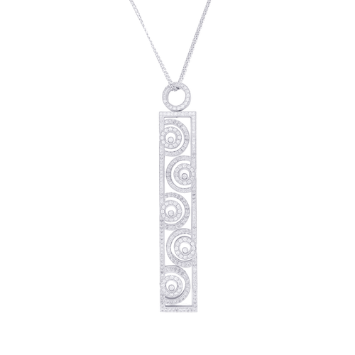 Collier Collier Chopard, "Happy Spirit", en or blanc, diamants. 58 Facettes 32562