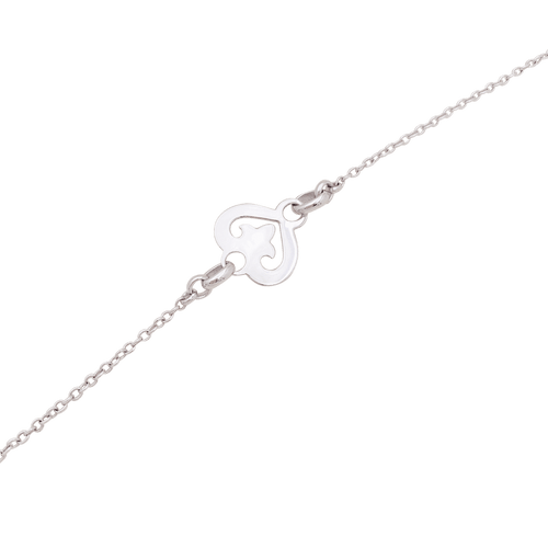 Bracelet O.J. Perrin Légendes - Bracelet motif cœur en or blanc 58 Facettes 34224