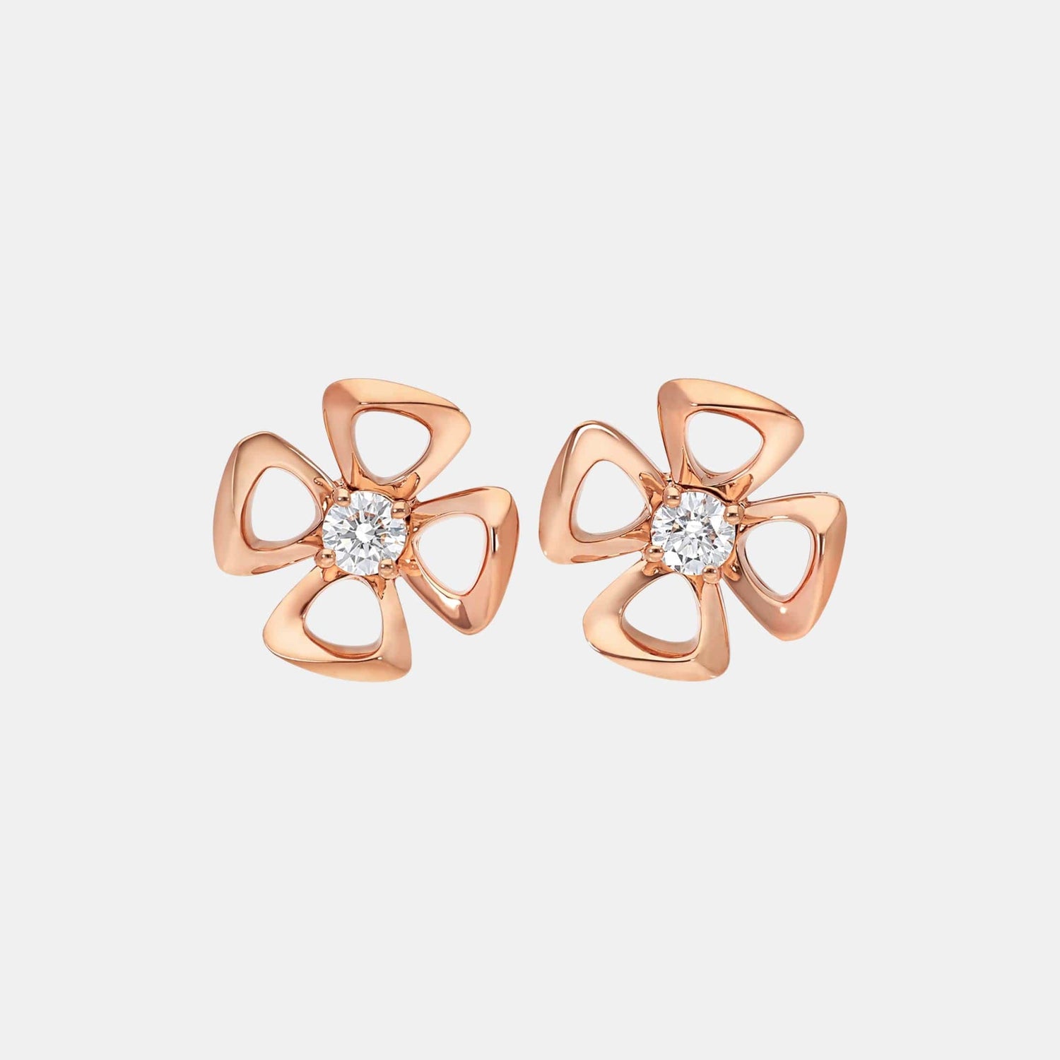 Boucles d'oreilles Fiorever Or rose Diamant 0.21ct