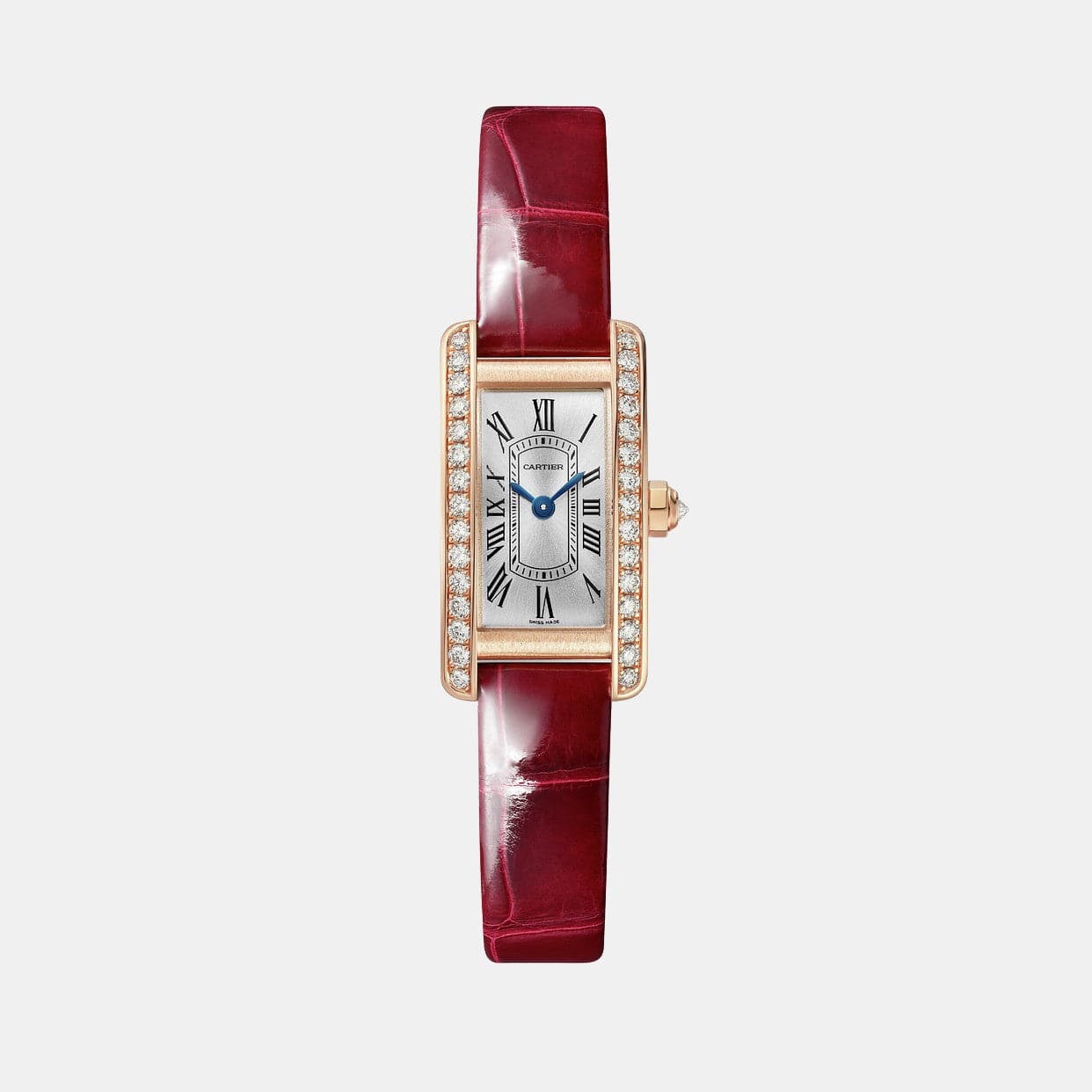 Montre Tank Américaine Or rose Diamant