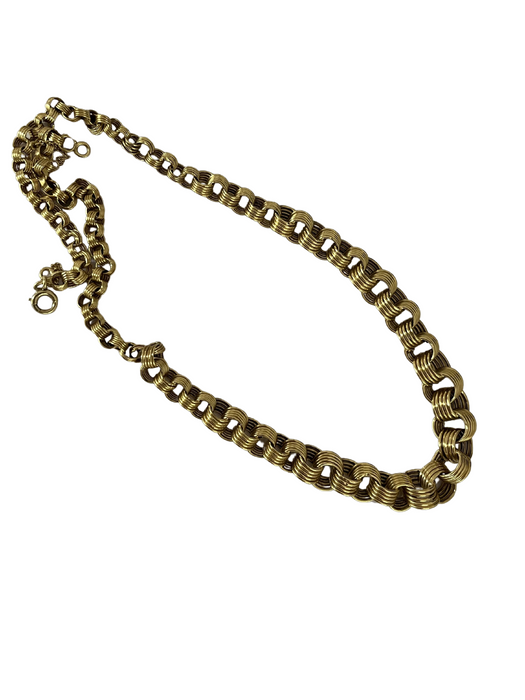 Collana in oro giallo con anelli cadenti