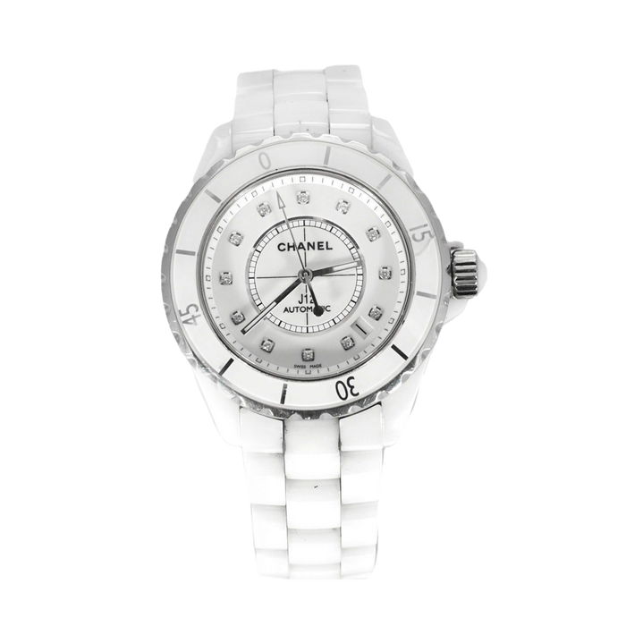 CHANEL-J12- Orologio in ceramica bianca e diamanti