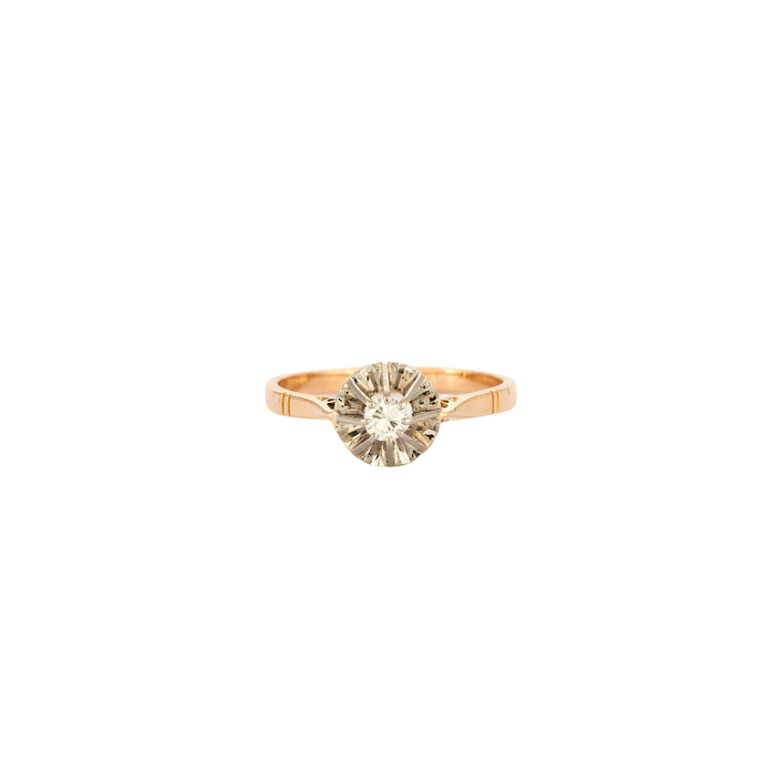 Rose gold and diamond solitaire
