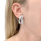 Boucles d'oreilles Boucles d’oreilles clips en or blanc 750 serties de diamants 58 Facettes 34705
