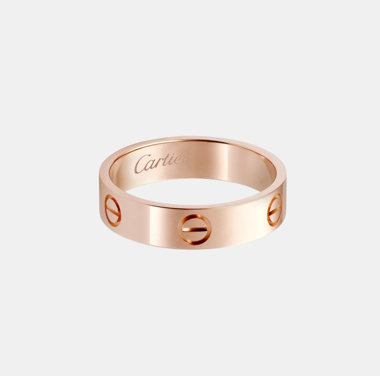 Bague LOVE Or Rose Largeur 5,5 mm