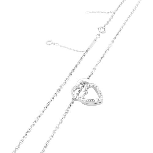 Collier Cartier Cœurs - Collier en or blanc et diamants 58 Facettes 34760
