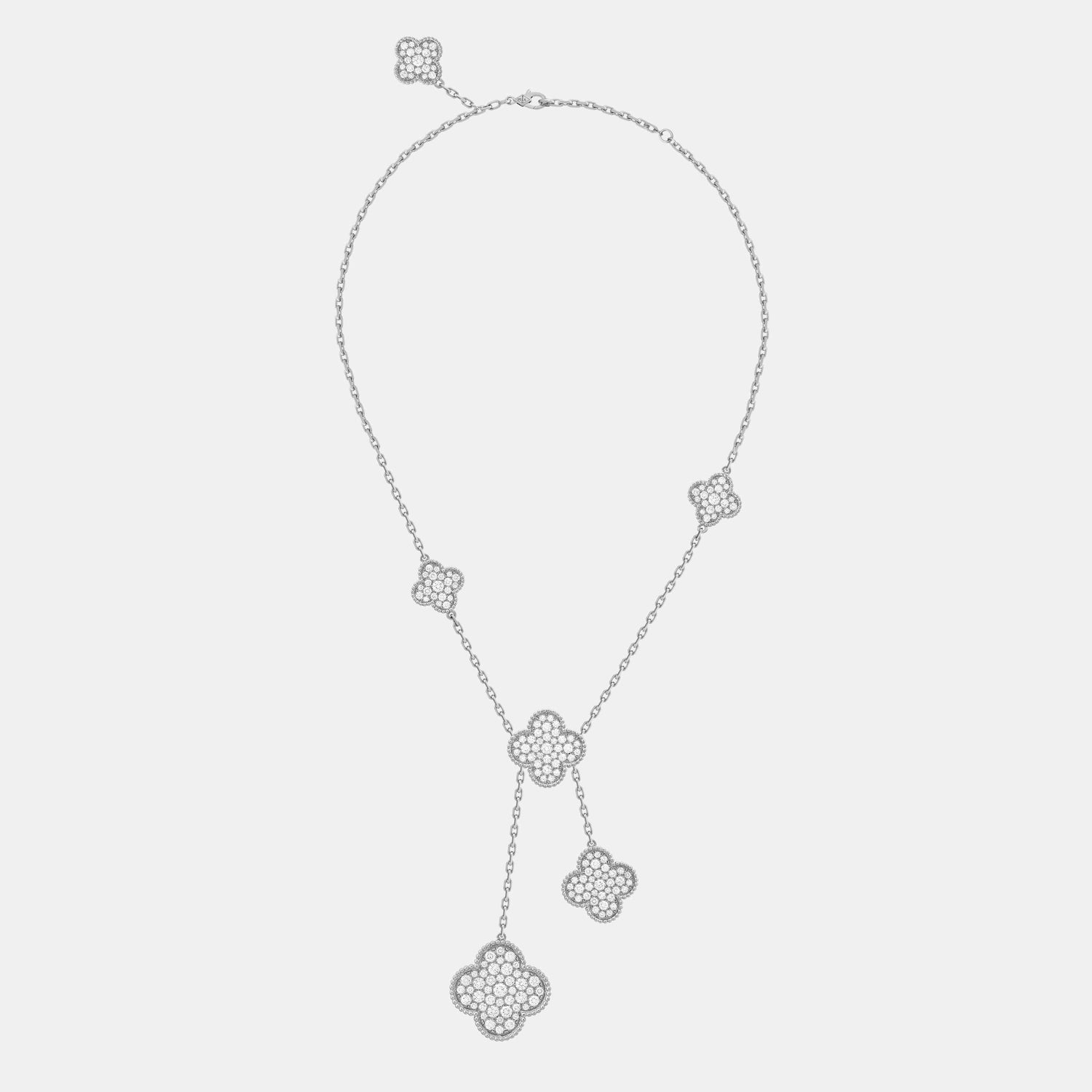 Collier Magic Alhambra Or blanc Diamant 6.17ct