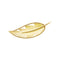 Broche Broche feuille texturée en or jaune 750 58 Facettes 35281