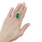 Bague 54 Bague en or jaune 750 avec émeraude et diamants 58 Facettes 35102