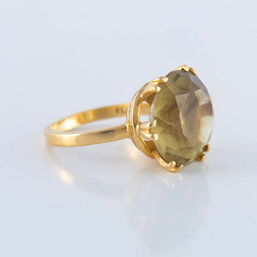 Bague 52 Bague Quartz jaune-brun 58 Facettes 85