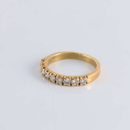 Bague 54 Demi-alliance 9 Diamants 58 Facettes FM67