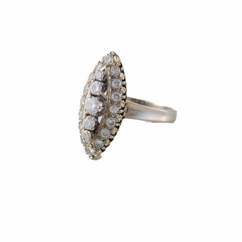 Bague Bague Marquise pavage Diamants 58 Facettes 1