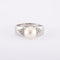 Bague 59 / Blanc/Gris / Or 750 Bague perle et diamants 58 Facettes 120085R