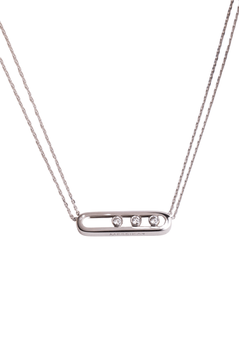 Collier Collier MESSIKA Move Classique Or Blanc 750/1000 58 Facettes 64647-61047