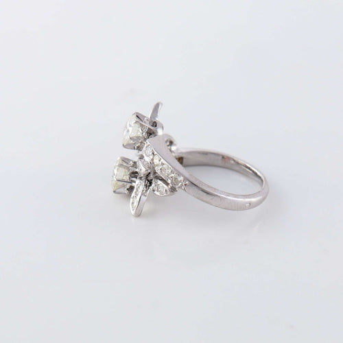 Bague Bague Toi & Moi florale Diamants 58 Facettes 1