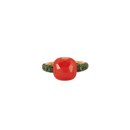 Bague 52 POMELLATO - Bague Capri Corail Tsavorites 58 Facettes