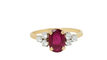 Bague 58 Bague or jaune rubis diamants 58 Facettes 32350