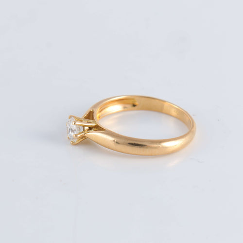 Bague 54 Bague Solitaire or jaune Diamant 0.40ct 58 Facettes FM84
