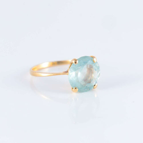 Bague 50 Bague Solitaire bleue 58 Facettes JE204