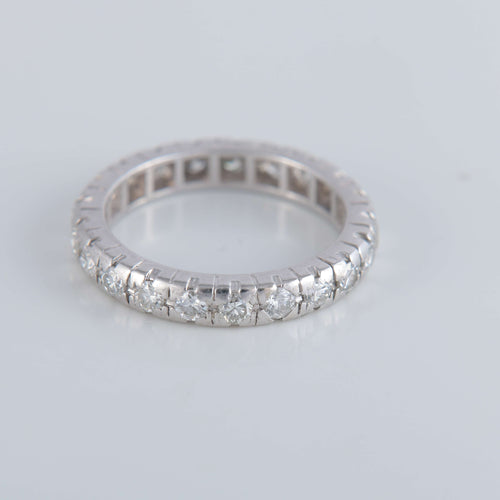 Bague 48 Alliance tour complet Platine Diamants 58 Facettes 1