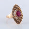 Bague 58 Bague Marquise pierre rouge 58 Facettes 74