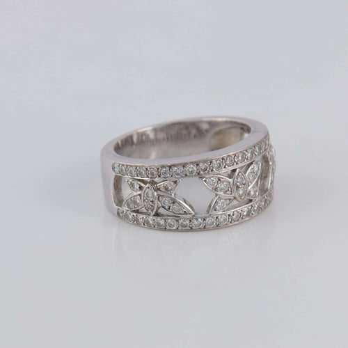 Bague 56 Bague ajourée Papillons Diamants 58 Facettes 1