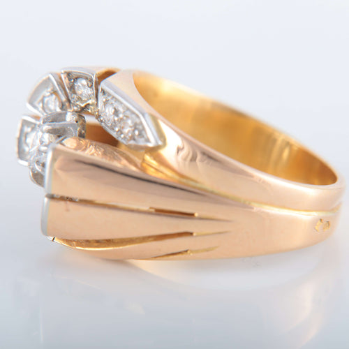 Bague 55 Bague Tourbillon or rose Platine Diamants 58 Facettes 1