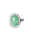 Bague Bague de fiançailles jade entourage diamants sur or blanc 58 Facettes