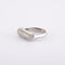 Bague 55 / Blanc/Gris / Or 750 Bague Or blanc pavage diamants 58 Facettes 120462R
