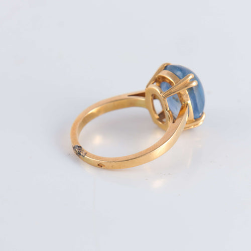Bague 52 Bague Saphir de Ceylan cabochon 58 Facettes FM112