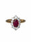 Bague Bague marguerite rubis et diamants 58 Facettes