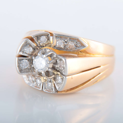 Bague 55 Bague Tourbillon or rose Platine Diamants 58 Facettes 1