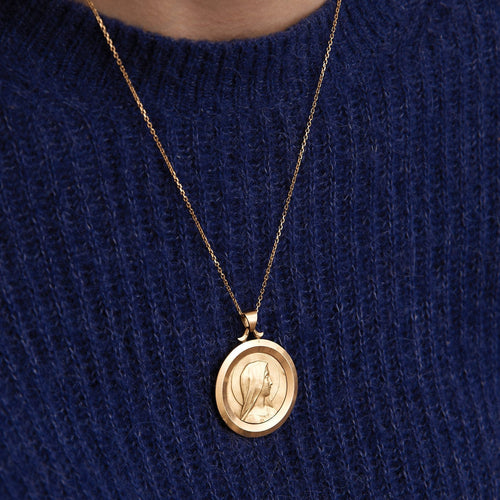 Pendentif Médaille ciselée Vierge 58 Facettes BT01