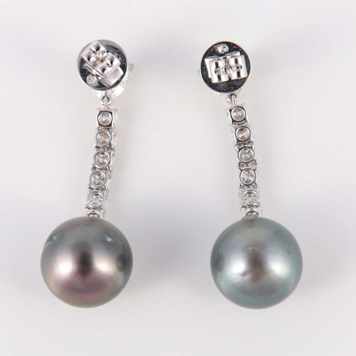 Boucles d'oreilles Boucles d'oreilles Perles de Tahiti Diamants 58 Facettes 1