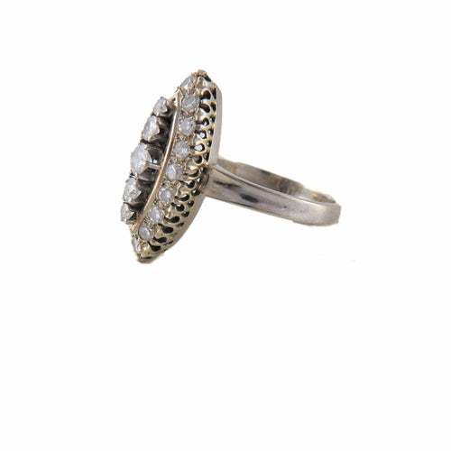 Bague Bague Marquise pavage Diamants 58 Facettes 1
