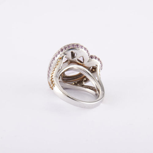 Bague 47 / Blanc/Gris / Or 750 Bague "Subtile raison" MAUBOUSSIN 58 Facettes 200019R